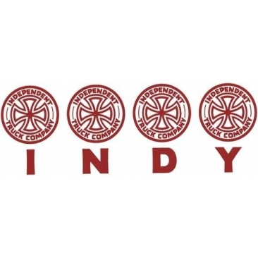 Independent Four Of A Kind Decal - Red Sticker Skate