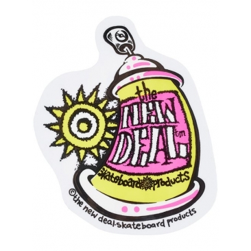 New Deal Spray Can Pink Sticker Skate