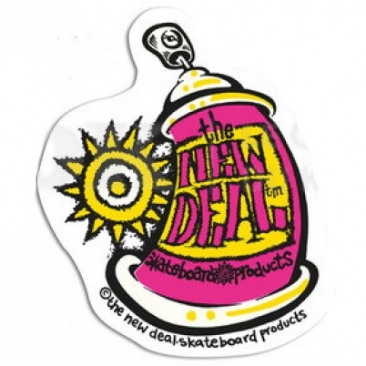 New Deal Spray Can Pink Sticker Skate