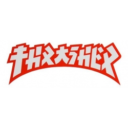 Thrasher Sticker Skate Godzilla Die Cut - White Red - S 