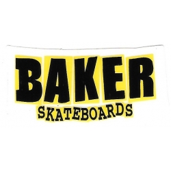 Baker Sticker Skate brand logo yellow 