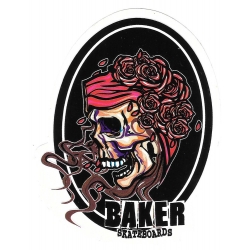 Baker Sticker Skate skull roses 