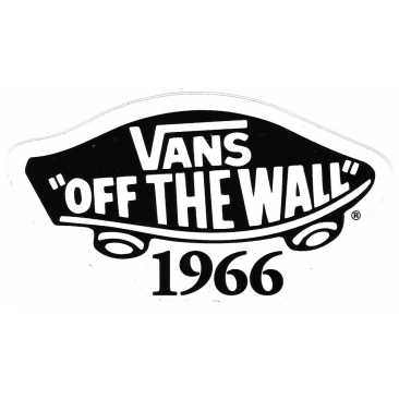 Vans van de muur 1966 wit Sticker