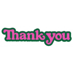 Thank You Sticker Skate Inline green purlple 