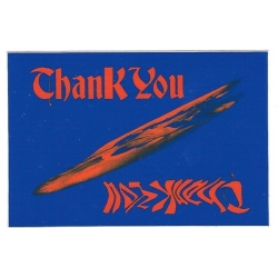 Thank You Sticker Skate Red Ufo 