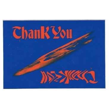 Thank You Red Ufo Sticker Skate